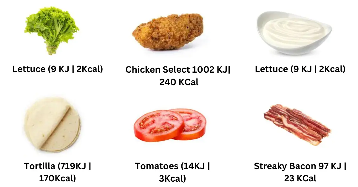 Tortilla (719KJ | 170Kcal)